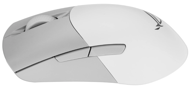 Мышь ASUS ROG KERIS WIRELESS AIMPOINT, 75g, 2.4GHz RF, Bluetooth 5.1, 36K DPI sensor, 5 Programmable Button, White