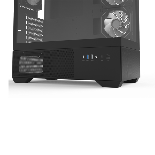 Корпус ZALMAN CHRONIX V2, ATX, BLACK, WINDOW, 1xCombo (3.5’’ or 2.5’’), 1x3.5’’HDD, 2x2.5’’SSD, 1xUSB2.0, 1xUSB3.0, 1xUSB Type-C, SIDE 2x120mm ARGB, REAR 1x120mm ARGB