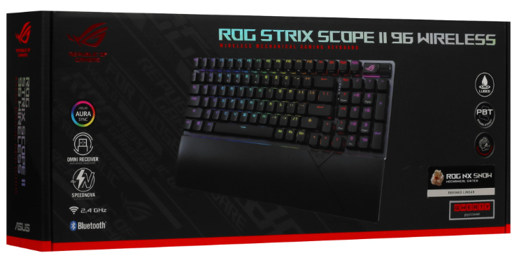 Клавиатура ASUS XA14 ROG STRIX SCOPE II X, Wired, 100%, ABS, RGB Lighting, Black