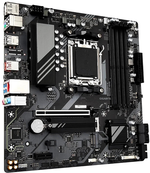 Материнская плата GIGABYTE B650M K, AM5, B650, 4*DDR5, 4*SATA, 2*M.2, 3*USB 3.2, 4*USB 2.0, Type-C, 1*PCIx16, 1*PCIx1, DP+HDMI, mATX