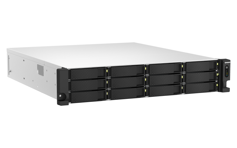 Система хранения данных QNAP ENTERPRISE 2U/18bay 6C 2,9GhzCPU/32Gb(upto128Gb)/12 SATA(3,5" 2,5")/6 HDD/SSD SATA(2,5")/4xUSB/3xExp.slot/2x2,5Gb 2x10Gb(BASE-T)/iSCSI/2xPS/no rail(RAIL-B02)/5YW TS-h1887XU-RP-E2336-32G-EU-RU