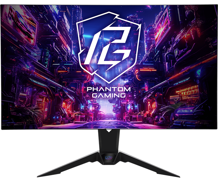 Монитор ASROCK 32" PGO32UFS OLED 3840x2160 (1920x1080 DM) 0,03 ms GTG 275 cd 165Hz HDR 400 VESA HAS Tilt HDMI*2 DP*2 HAS Swivel Pivot Type C USB*3 MM black