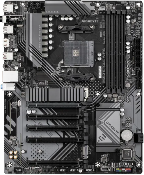 Материнская плата GIGABYTE B550 EAGLE WIFI6, AM4, B550, 4*DDR4, 4*SATA, 2*M.2, 1*USB 3.2, 4*USB 2.0, Type-C, 1*PCIx16, 4*PCIx1, HDMI, mATX