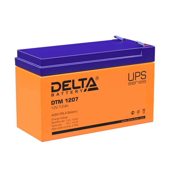 АКБ Delta Аккумуляторная батарея для ИБП DTM 1207 (12V / 7.2Ah) (4614010050004)