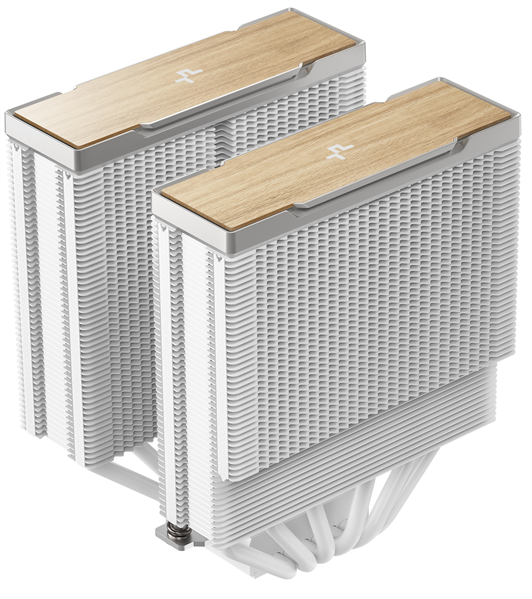 Кулер для процессора DEEPCOOL AK620 G2 WH LGA1851/1700/1200/115X/AM5/AM4 (8шт/кор, TDP 260W, PWM, DUAL Fan 120mm, 6 тепл. трубок, Copper Base, Wood-grain top cover, белый) RET (R-AK620G2-WHNNMN-GJD)