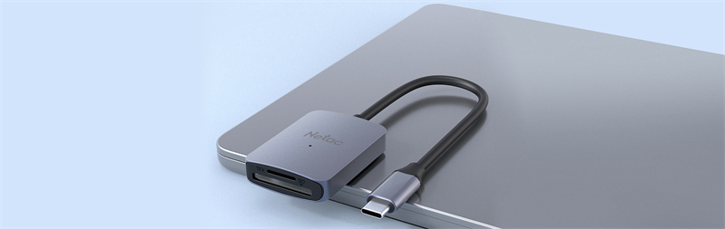 Кардридер Netac Flash card reader WK12, USB3.0 Type-C to mSD/SD (repl. NT09WK12-30GR)