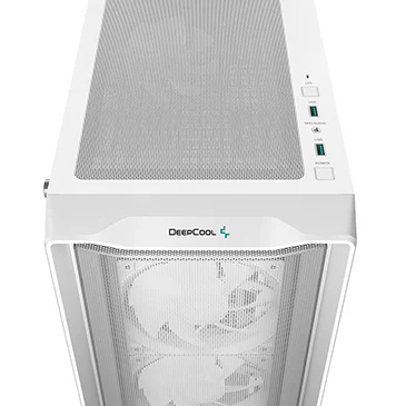 Корпус Deepcool CC560 MESH V2 WH без БП, боковое окно (закаленное стекло), 3x120мм ARGB LED вентилятор спереди и 1x120мм ARGB LED вентилятор сзади, белый, ATX (R-CC560-WHAMA4-G-2)