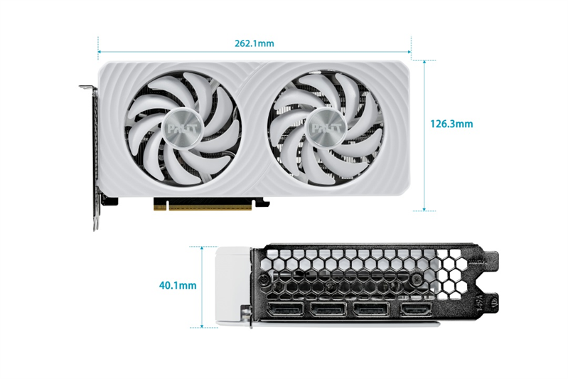 Видеокарта PALIT NE75060U19P1-GB2063M RTX5060 WHITE OC 8GB GDDR7 128bit 3-DP HDMI/sticker