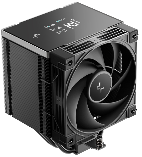 Кулер для процессора DEEPCOOL AK500 G2 DIGITAL NYX LGA1851/1700/1200/115X/AM5/AM4 (9шт/кор, TDP 240W, PWM, Fan 120mm, 5 тепл. Трубок, Copper Base, черный) RET (R-AK500G2-BKNNMN-GJD-1)