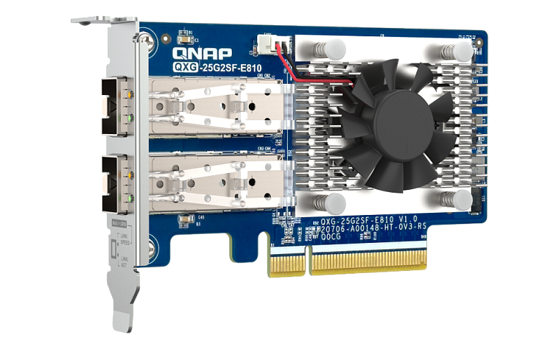 Сетевая карта QNAP Expansion Card QXG-25G2SF-E810 PCIe Gen4 x8, 2x25GbE(SFP28)