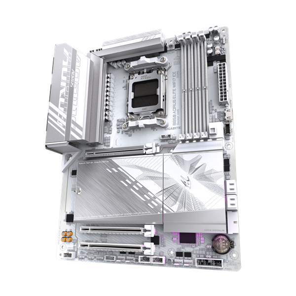 Материнская плата GIGABYTE B850 AORUS ELITE WIFI7 ICE, AM5, B850, 4*DDR5, 4*SATA, 3*M.2, 6*USB 3.2, 4*USB 2.0, Type-C, 2*PCIx16, DP+HDMI, ATX