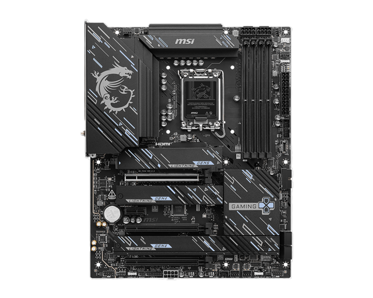 Материнская плата MSI Z890 GAMING PLUS WIFI Z890,LGA1851,4DDR5,3PCI-Ex16,1PCI-Ex1,4M.2 ,1USB4, 1USB3.2 Gen2 X2