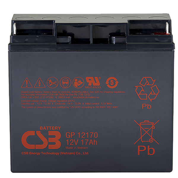 АКБ CSB Аккумуляторная батарея для ИБП (12V/17Ah)