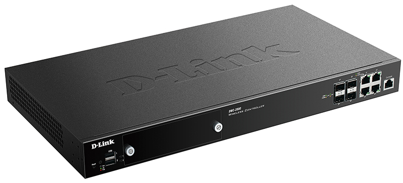 Коммутатор D-Link PROJ WLAN Controller, 4xCombo 1000Base-T/SFP, 2xUSB ports, RJ45 Console, 64/256 Unified APs management ability
