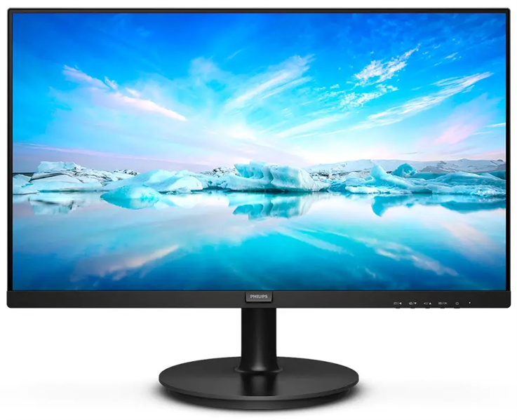 23,8" Philips 242V8LA 1920x1080 LED, 16:9, VA, 250cd, 3000:1, MID, 4ms, 178/178, D-Sub, HDMI, DP, 75Hz, Speakers, Tilt, Внутр, VESA, Black 3y