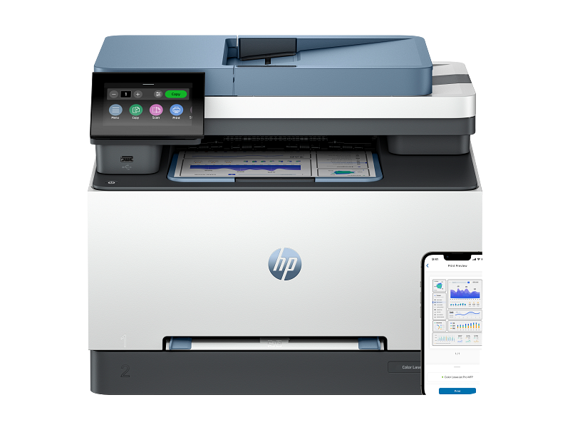 Цветное лазерное МФУ HP Color LaserJet Pro MFP 3303sdw (p/c/s, A4,600 dpi,25(25)ppm,512Mb,2 trays 1+250,Duplex, ADF50,USB/GigEth/WiFi) (499M6A#B19)