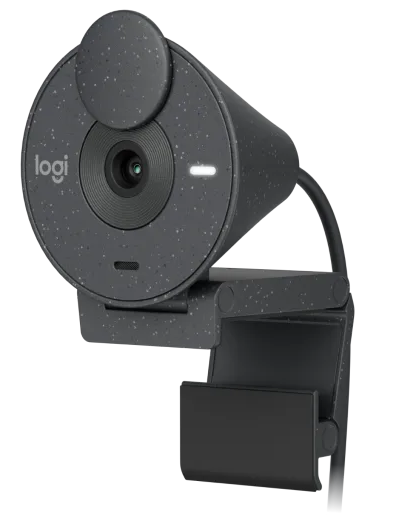 Веб-камера Logitech Webcam Brio 300, 1920x1080, GRAPHITE, защитная шторка, USB-C, [960-001436]