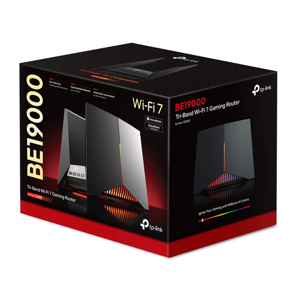 Маршрутизатор TP-Link Archer GE800, BE19000 Tri-Band Wi-Fi 7 Gaming Router