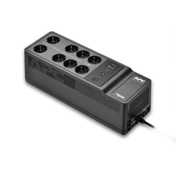 Источник бесперебойного питания APC Back-UPS ES 650VA/400W, 230V, 8 Schuko (2 Surge & 6 batt.), USB, USB charge(type A), Data/DSL protection,(BE650G2-RS analogue), 1 year warranty