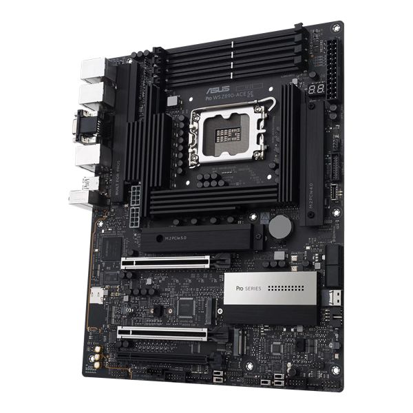 Материнская плата ASUS PRO WS Z890-ACE SE, LGA1851, 4*DDR5, 4*SATA, 4*M.2, 1*USB 3.2, 6*USB 2.0, Type-C, 3*PCIx16, HDMI, ATX; 90MB1JC0-M0EAY0