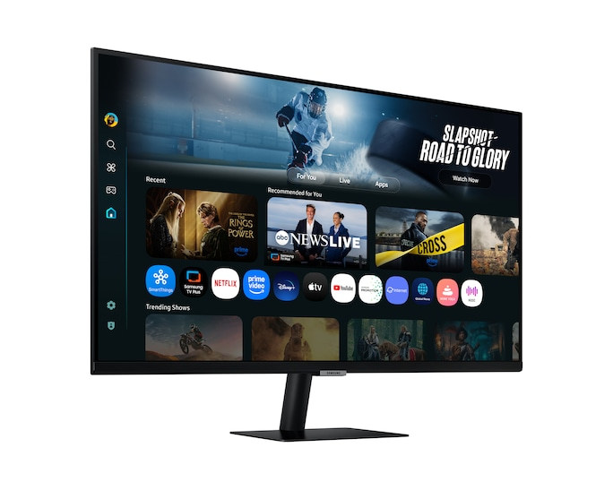 Монитор Samsung 32" Smart monitor M7 S32FM702UI (VA 16:9 3840x2160x60Hz 4ms 300cd 3000:1 178/178 1млрд HDMI USB-C(65W) 2*USB 2.0 Spk10W Tizen HDR10+ sRGB 99% Tilt WiFi5 BT5.2 VESA Black ПультДУ)