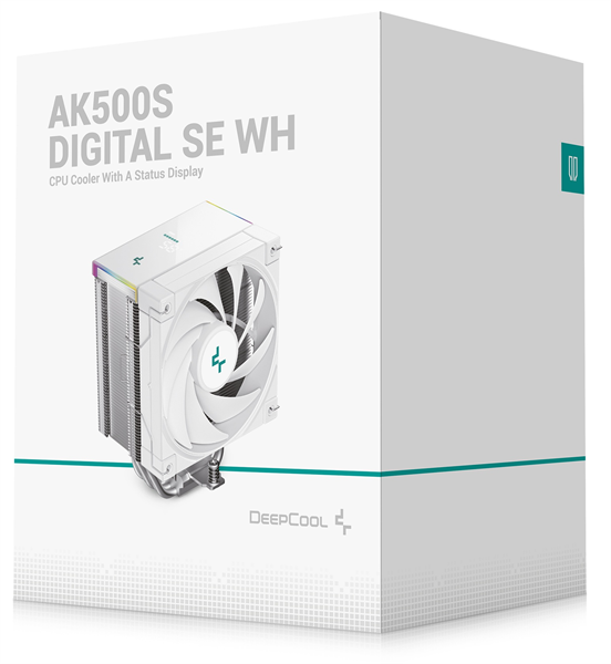Кулер для процессора DEEPCOOL AK500S DIGITAL SE WH LGA20XX/1700/1200/115X/AM5/AM4 (12шт/кор, TDP 240W, PWM, Fan 120mm, 5 тепл. трубок, Copper Base, белый) RET (R-AK500S-WHADMN-GJD)