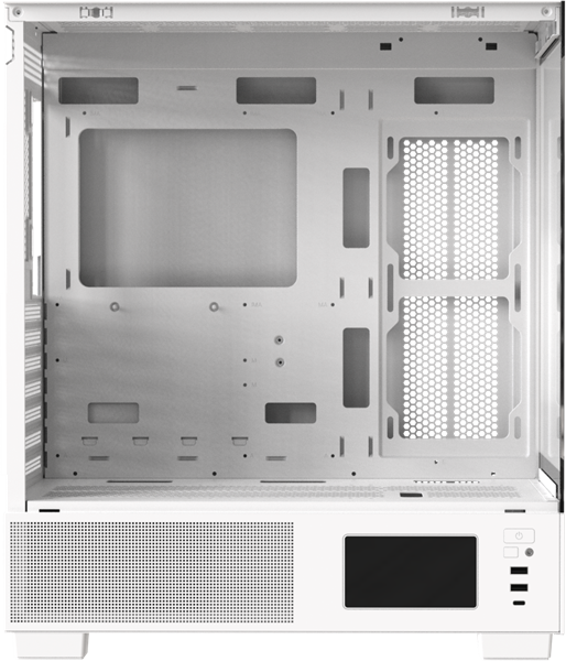 Корпус Formula V Line Crystal E1 White, ATX, TYPE-C*1, USB3.0*2, Switch Display Panel