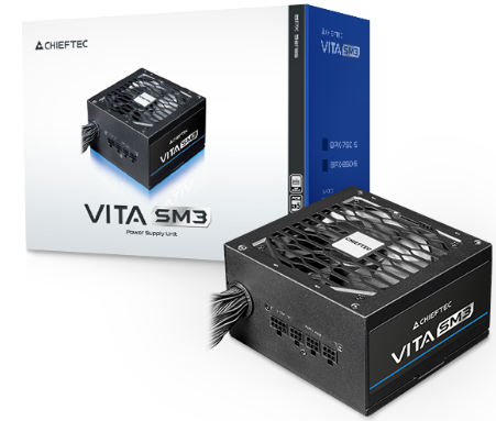 Блок питания Chieftec Vita SM3 BPX-750-C (ATX 3.1, 750W, 80 PLUS BRONZE, Active PFC, 120mm fan, Semi-modular Cable Management) Retail