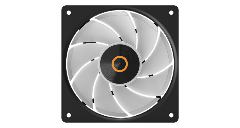 Вентилятор для корпуса Ocypus Gamma F12 Elite BK ARGB REVERSE BLADE, 120x120x25mm, 4-PIN PWM, 600-1800 RPM, 26 DBA MAX, HYDRO BEARING