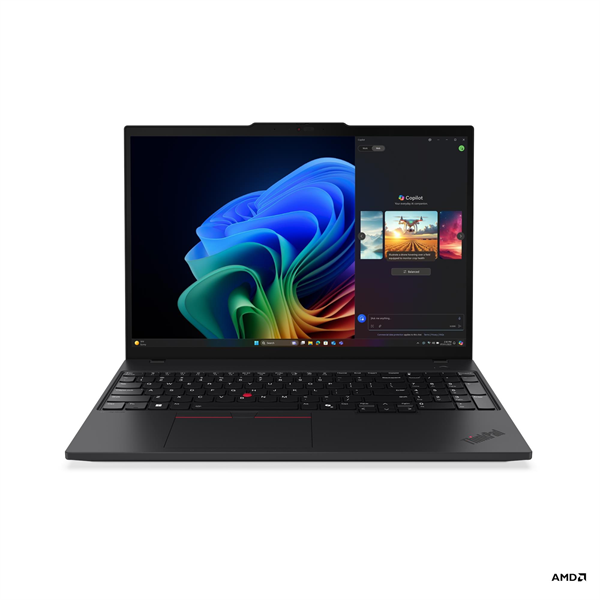 Ноутбук ThinkPad T16 AMD G4 16" WUXGA (1920x1200)IPS 400nits, Ryzen AI 7 PRO 350, 16GB DDR5 -5600, 512GB SSD M2, Radeon 860M, WiFi7,BT, TPM2.0,Cam, Kb Ru/Eng, 86Wh , Win 11 Pro ENG, 1,9 kg, 1y,