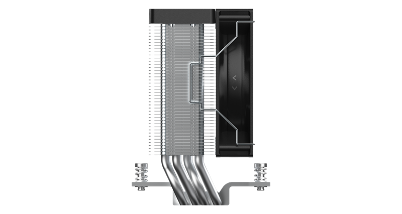 Кулер для процессора Ocypus Gamma A40 BK ARGB Digital, 100mm ARGB FAN, Top Display Panel, 4 HEAT PIPES, 4-PIN PWM, 600-2400 RPM, 29.5DBA, HYDRO BEARING, LGA115X/1200/1700/18XX, AM4/AM5
