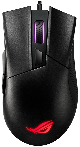 Мышь ASUS ROG GLADIUS II CORE, 92,5g, Wired, 6,2K DPI Sensor, 6 Programmable Buttons, Black