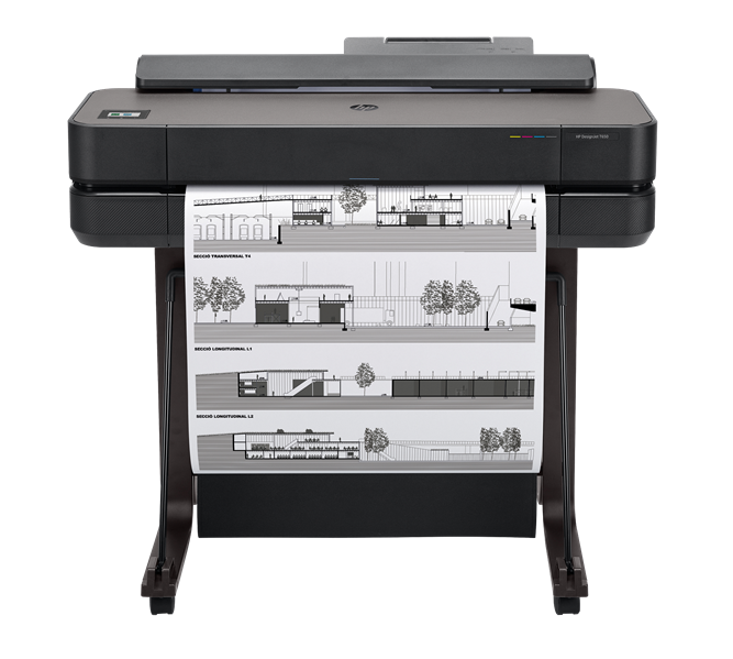 широкоформатный принтер HP DesignJet T650 (24",4color,2400x1200dpi,1Gb, 26spp(A1),USB/GigEth/Wi-Fi,stand,media bin,rollfeed,sheetfeed,tray50(A3/A4), autocutter,GL/2,RTL, repl. 5ZY62A, 5HB08A (5HB08D#B19))