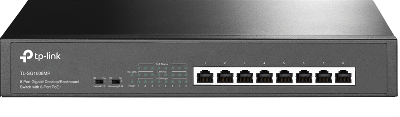 коммутатор TP-Link TL-SG1008P, 8-Port Gigabit Desktop Switch with 4-Port PoE+, 64 W
