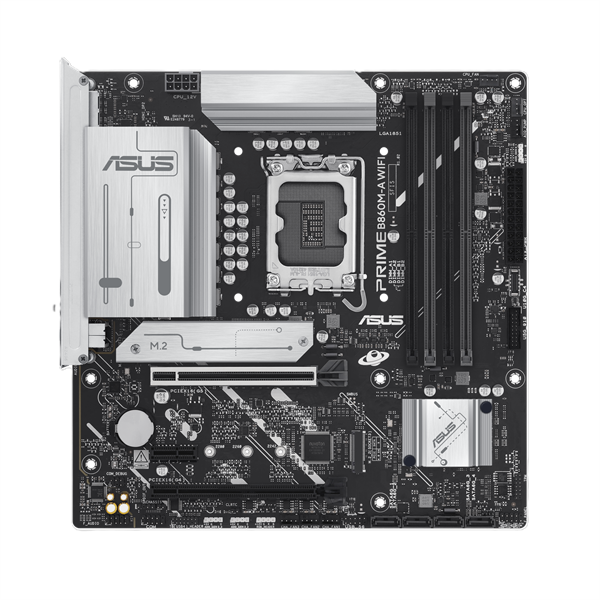 Материнская плата ASUS PRIME B860M-A WIFI, LGA1851, B860, 4*DDR5, 4*SATA, 2*M.2, 2*USB 3.2, 4*USB 2.0, Type-C, 2*PCIx16, 1*PCIx1, 2*DP+HDMI, mATX; 90MB1JY0-M0EAY0