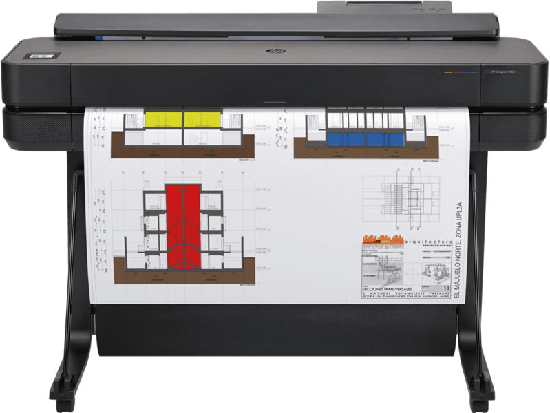 Широкоформатный принтер HP DesignJet T650 Printer (36",4color,2400x1200dpi,1Gb, 25spp(A1),USB/GigEth/Wi-Fi,stand,media bin,rollfeed,sheetfeed,tray50(A3/A4), autocutter,GL/2,RTL, repl. 5ZY62A/5HB10A (5HB10D#B19))
