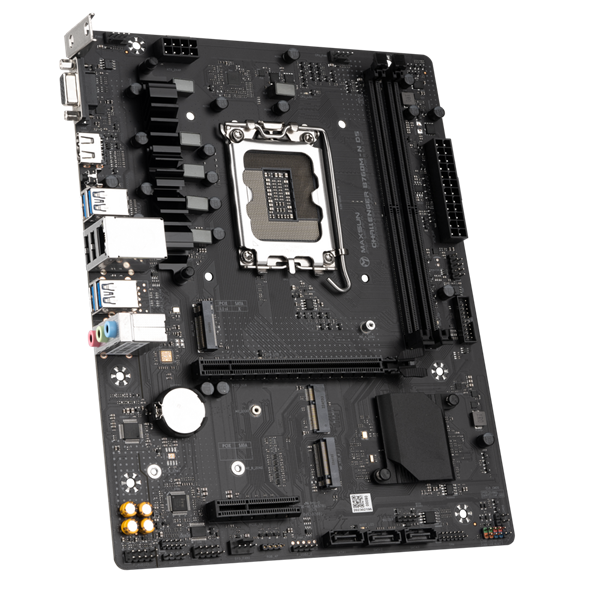 Материнская плата MAXSUN MS-Challenger B760M-N D5, LGA1700, B760, 2*DDR5, 3*SATA3, 2*M.2, 2*USB 3.2, 4*USB 2.0, 1*PCIEx16, 1*PCIEx4, VGA+HDMI, mATX