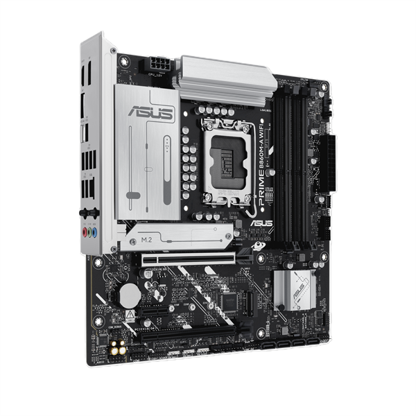 Материнская плата ASUS PRIME B860M-A WIFI, LGA1851, B860, 4*DDR5, 4*SATA, 2*M.2, 2*USB 3.2, 4*USB 2.0, Type-C, 2*PCIx16, 1*PCIx1, 2*DP+HDMI, mATX; 90MB1JY0-M0EAY0