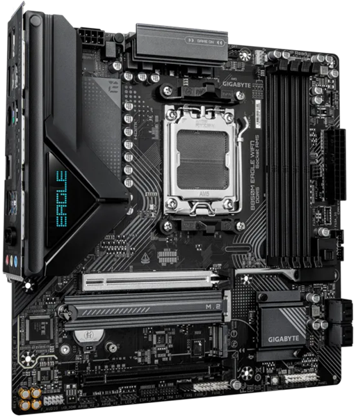 Материнская плата GIGABYTE B850M EAGLE WIFI7, AM5, B850, 4*DDR5, 4*SATA, 2*M.2, 3*USB 3.2, 4*USB 2.0, Type-C, 2*PCIx16, 2*DP+HDMI, mATX