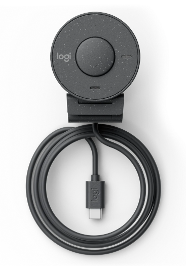 Веб-камера Logitech Webcam Brio 300, 1920x1080, GRAPHITE, защитная шторка, USB-C, [960-001436]