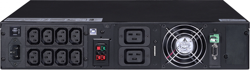 Источник бесперебойного питания Powercom Next, On-Line, 2000VA/2000W, Rack/Tower, 8*IEC320-C13 + 2*C19, LCD, Serial+USB, SmartSlot, подкл. доп. Батарей (2027228)