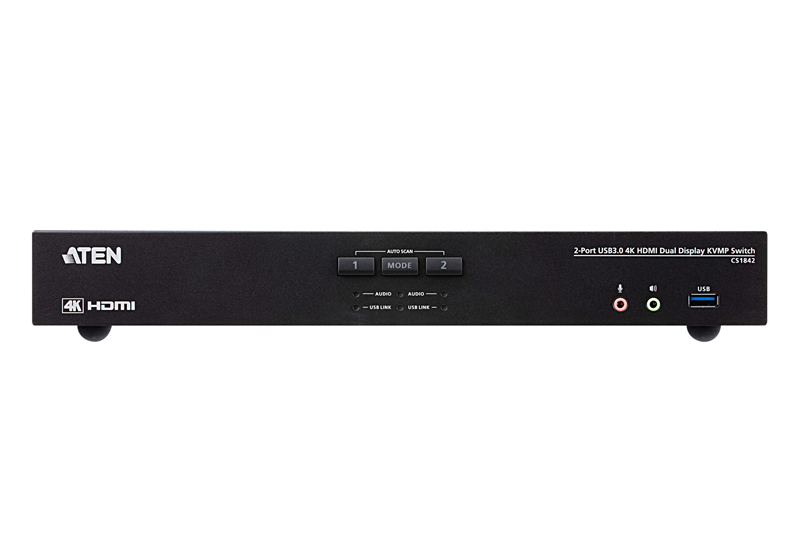 КВМ переключатель ATEN 2-Port USB3.0 4K HDMI Dual Display KVMP Switch