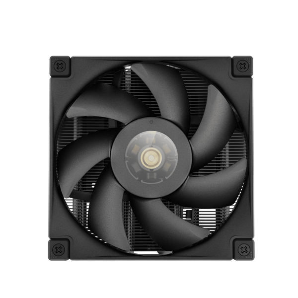 Кулер для процессора DEEPCOOL AN400 BLACK LGA1700/1200/115X/AM5/AM4 низкопрофильный 52,5 mm (27шт/кор, TDP 150W, PWM, Fan 120mm, 4 тепл. Трубок, Copper Base, White LED, черный) RET (R-AN400-BKWNMN-G)