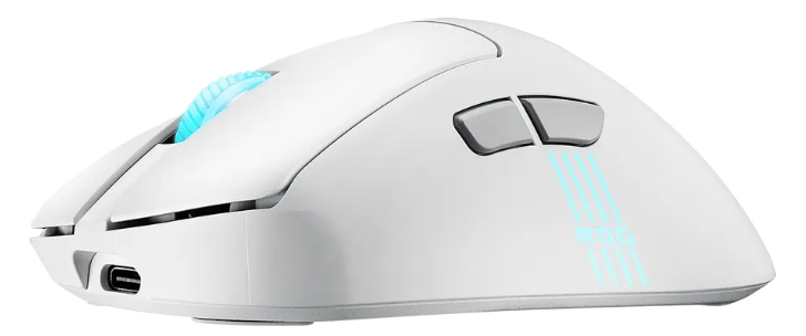 Мышь ASUS ROG KERIS II ORIGIN, 54g, Wired, 2.4GHz RF, Bluetooth 5.1, 42K DPI sensor, 5 Programmable Buttons, White