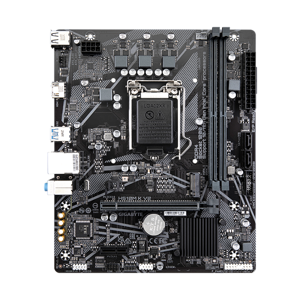 Материнская плата GIGABYTE H510M K V2 2.0, LGA1200, Q470, 2*DDR4, 2*SATA, 1*M.2, 2*USB 3.2, 4*USB 2.0, 1*PCIx16, 1*PCIx1, HDMI, mATX