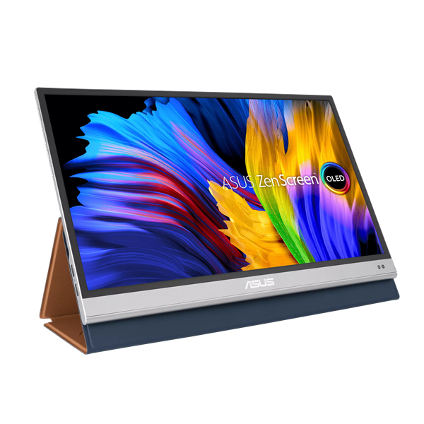 ASUS 13.3" MQ13AH OLED USB-Portable Monitor, 1920x1080, 5ms, 250cd/m2, 1000:1, 178°/178°, Mini-HDMI, USB Type-C, HDR10, 60Hz, Pivot Auto-Rotate, Antibacterial treatment, DarkGray, 90LM07EV-B01170