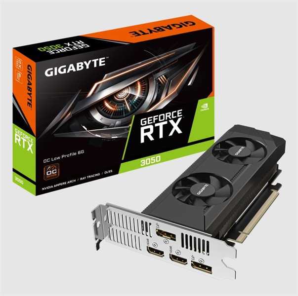 Видеокарта GIGABYTE RTX3050 OC Low Profile 6GB//RTX3050, HDMI*2, DP*2, 6G,D6