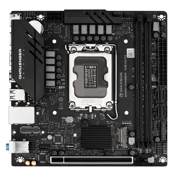 Материнская плата MAXSUN MS-Challenger H610ITX 2Lan V3, LGA1700, H610, 2*DDR4 2*SATA3, M.2, 2*USB 3.2, 3*USB 2.0, 1*PCIEx16, 2*HDMI+DP, mITX