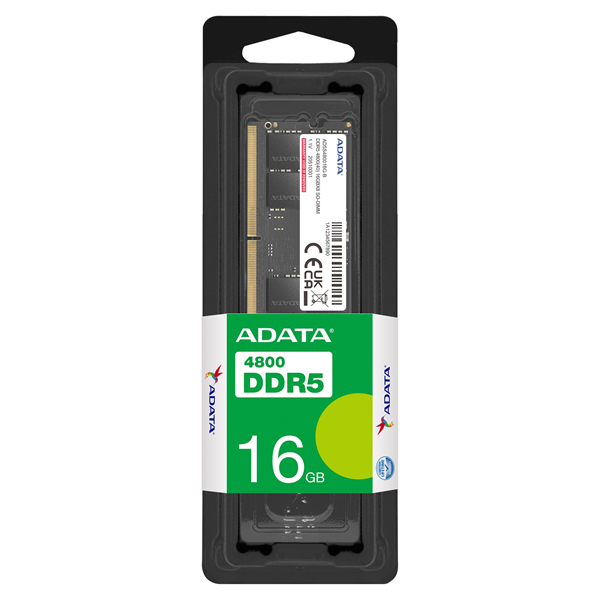 Оперативная память ADATA DDR5 SO-DIMM 16GB 4800MHz 1*16GB 40-40-40 SINGLE TRAY