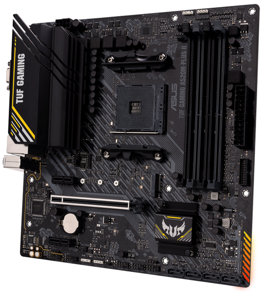 Материнская плата ASUS TUF GAMING A520M-PLUS II, Socket AM4, A520, 4*DDR4, D-Sub+DP+HDMI, SATA3 + RAID, Audio, Gb LAN, USB 3.2*7, USB 2.0*5, COM*1 header (w/o cable), mATX ; 90MB14Y0-M0EAY0, 3 year